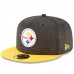 Men's Pittsburgh Steelers New Era Black/Gold 2018 NFL Sideline Home Official 59FIFTY Fitted Hat 3058343